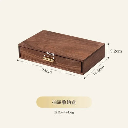 Solid Wood Drawer Cosmetics Storage Box