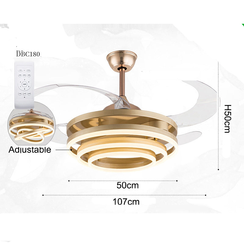 Lampe à suspension créative à trois cercles pour salon, salle à manger, chambre à coucher