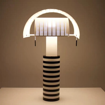 Creative Black And White Stripes Light Luxury Artistic Table Lamp Post-modern Minimalist Bedroom Bedside Lamp