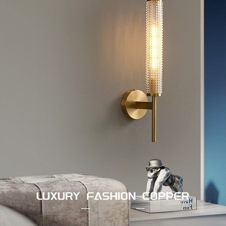 Nordic Glass Long Pole Wall Lamp Light Luxury