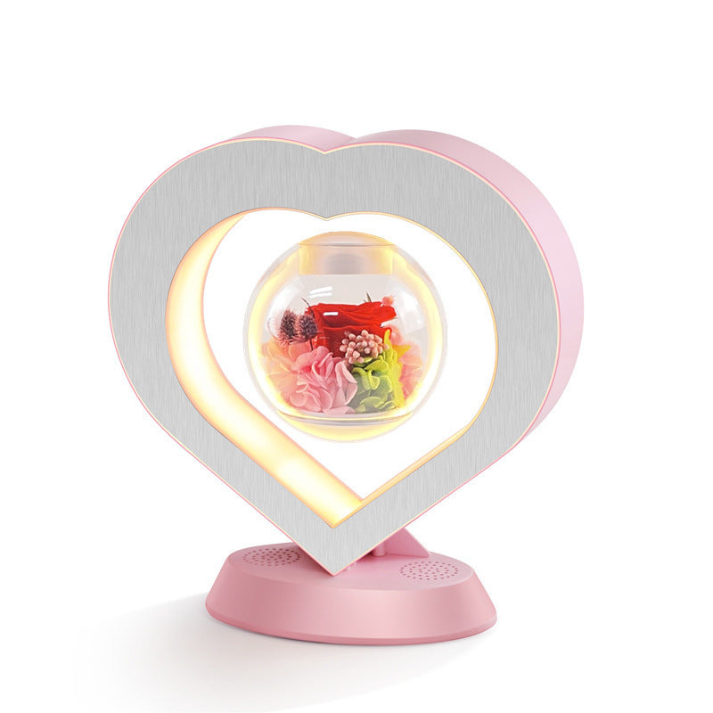 Lampe LED flottante en forme de cœur, cadeau de saint-valentin, veilleuse à lévitation magnétique, lampe créative de bureau, décoration de maison