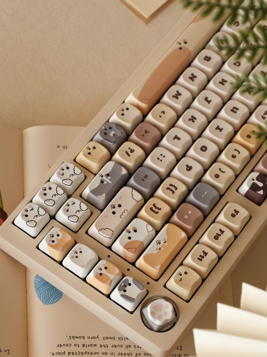 Highly Thermally Sublimated PBT Material Cat Cute Keycaps