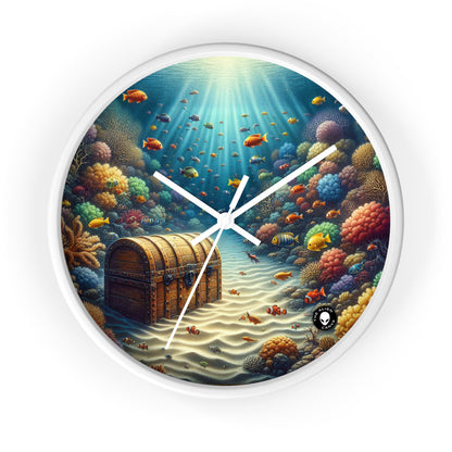 "Beneath the Waves: Treasure in the Coral Reef" - The Alien Wall Clock