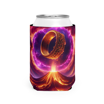 "Ring of Doom: A Surreal Descent." - The Alien Can Cooler Sleeve