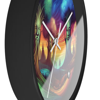 "Whispering Trees: Secrets of the Mystic Forest" - The Alien Wall Clock