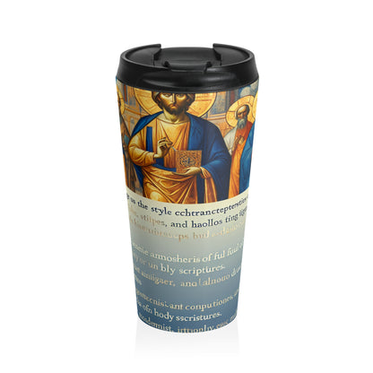 "Forged in Faith: The Journey from Despair to Hope" - The Alien Stainless Steel Travel Mug Religious Art