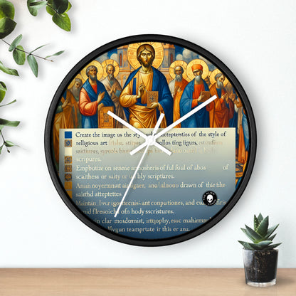 "Forged in Faith: The Journey from Despair to Hope" - The Alien Wall Clock Religious Art