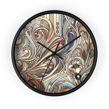 "Nature's Muse: Art Nouveau Woman" - The Alien Wall Clock Art Nouveau