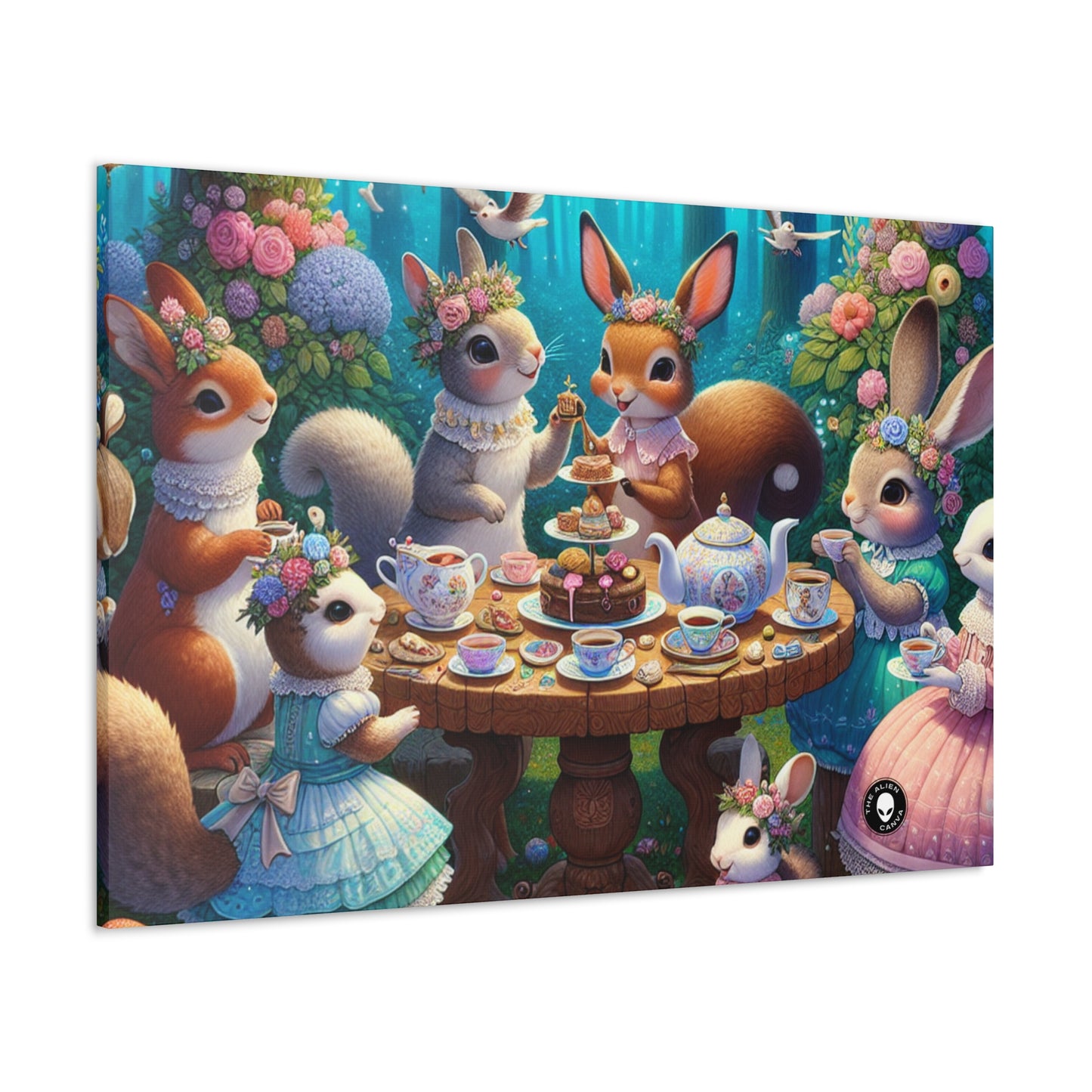 "Enchanted Tea Party in the Woodland Glade" - The Alien Canva