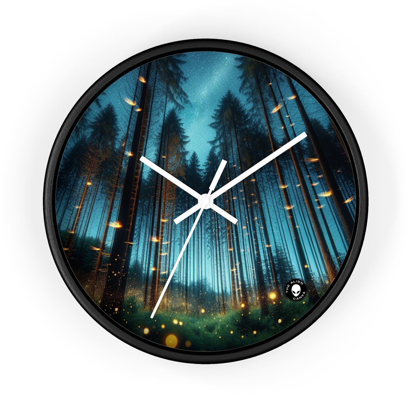 « Twilight Enchantment : Firefly Forest » – L'horloge murale extraterrestre