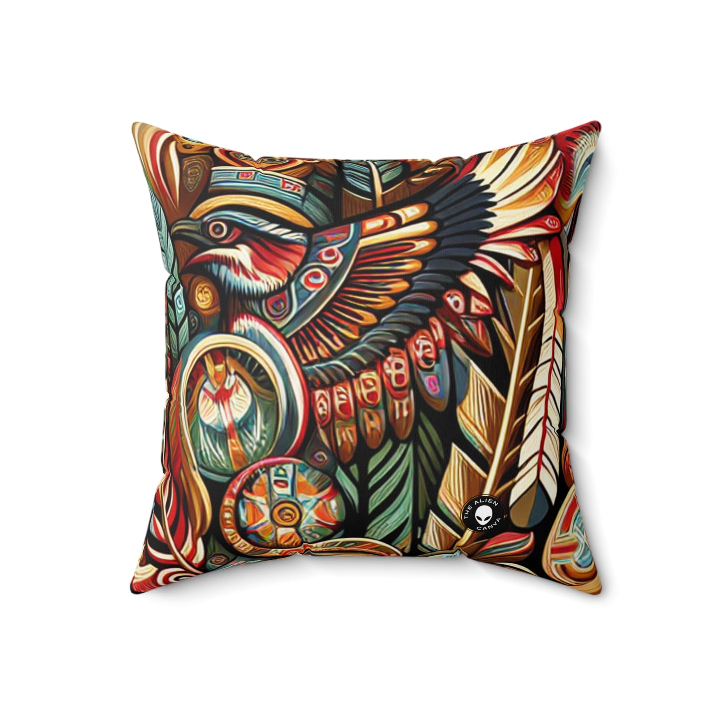 "Sacred Southwest: A Celebration of Indigenous Art"- The Alien Spun Polyester Square Pillow Indigenous Art