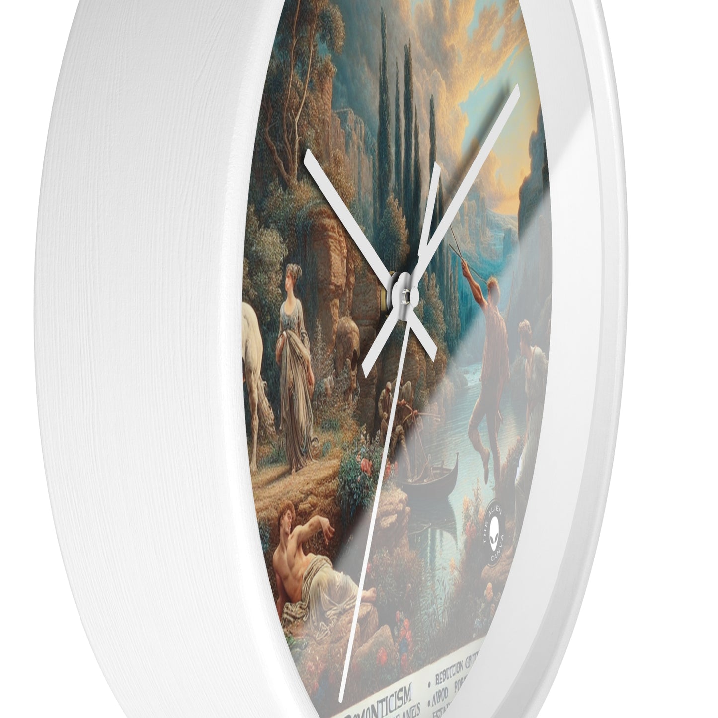 "Sunset Serenade: Un paysage romantique" - L'horloge murale Alien Romantisme