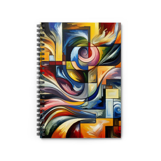 "Una Tensión de Formas" - El Alien Cuaderno de Espiral (Línea Reglada) Estilo Expresionismo Abstracto