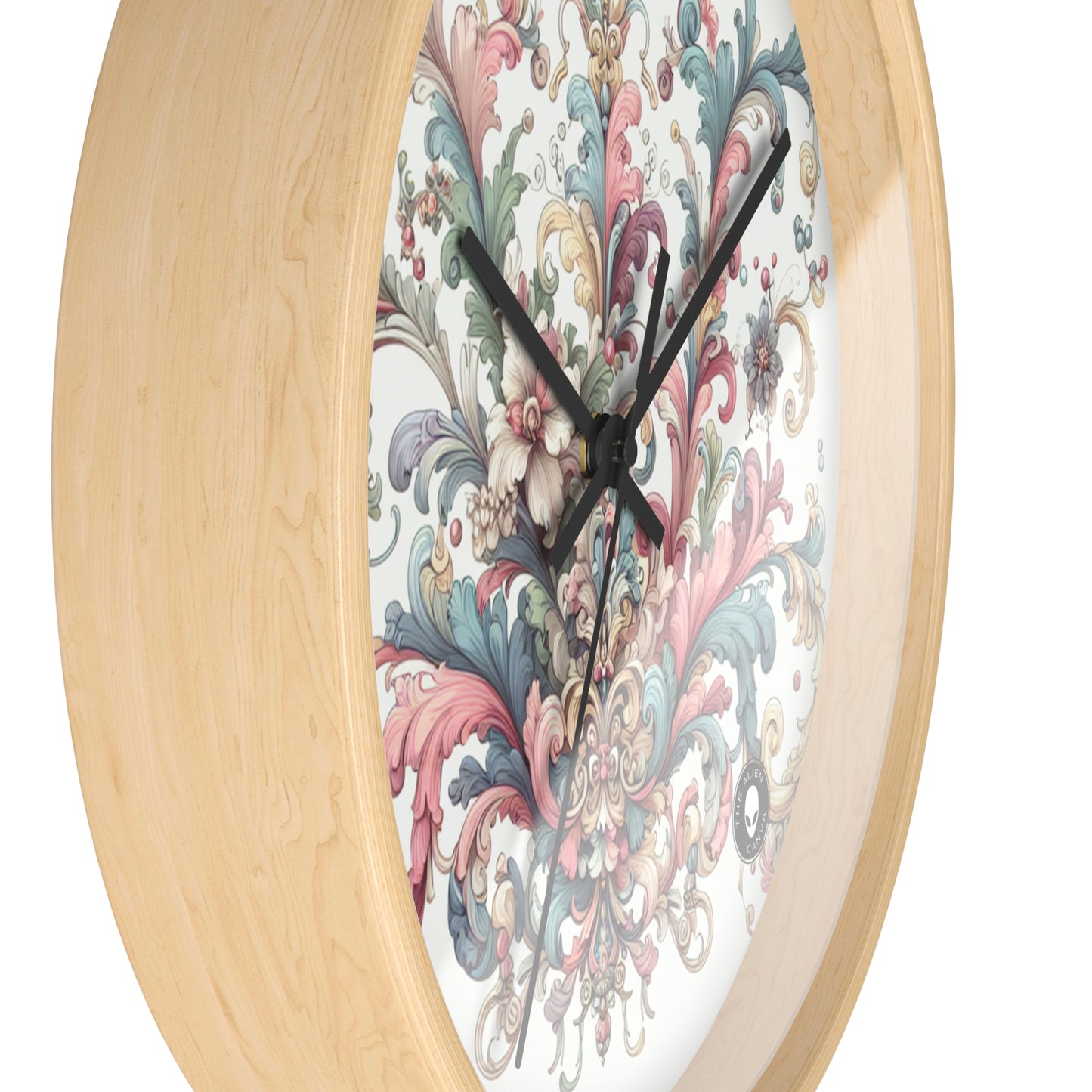 "Enchanted Elegance: A Rococo Garden Soirée" - The Alien Wall Clock Rococo