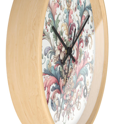 "Élégance enchantée : une soirée dans un jardin rococo" - The Alien Wall Clock Rococo