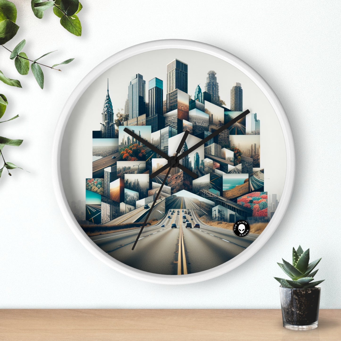 "Bosque Encantado: Un Montaje de Fantasía" - El Fotomontaje del Reloj de Pared Alien