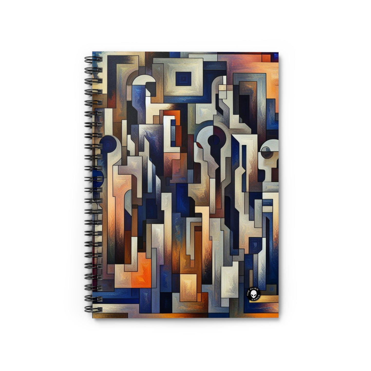 "Enigma Realms: A World of Surreal Beauty" - The Alien Spiral Notebook (Ruled Line) Metaphysical Art