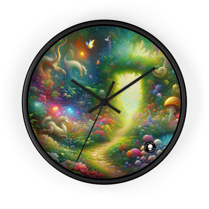 "Mystical Garden of Enchantment" - The Alien Wall Clock