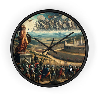 "Minerva Over the Renaissance Battlefield" - The Alien Wall Clock Renaissance Art