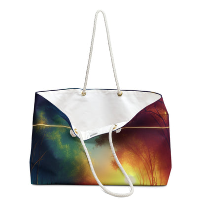 "Dusk Enchantment: A Magical Forest Scene" - The Alien Weekender Bag