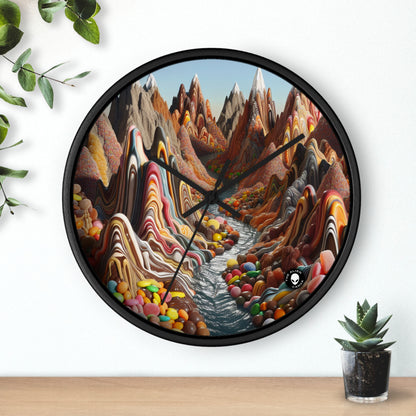 "Candyland: A Sweet Surrealistic Landscape" - The Alien Wall Clock