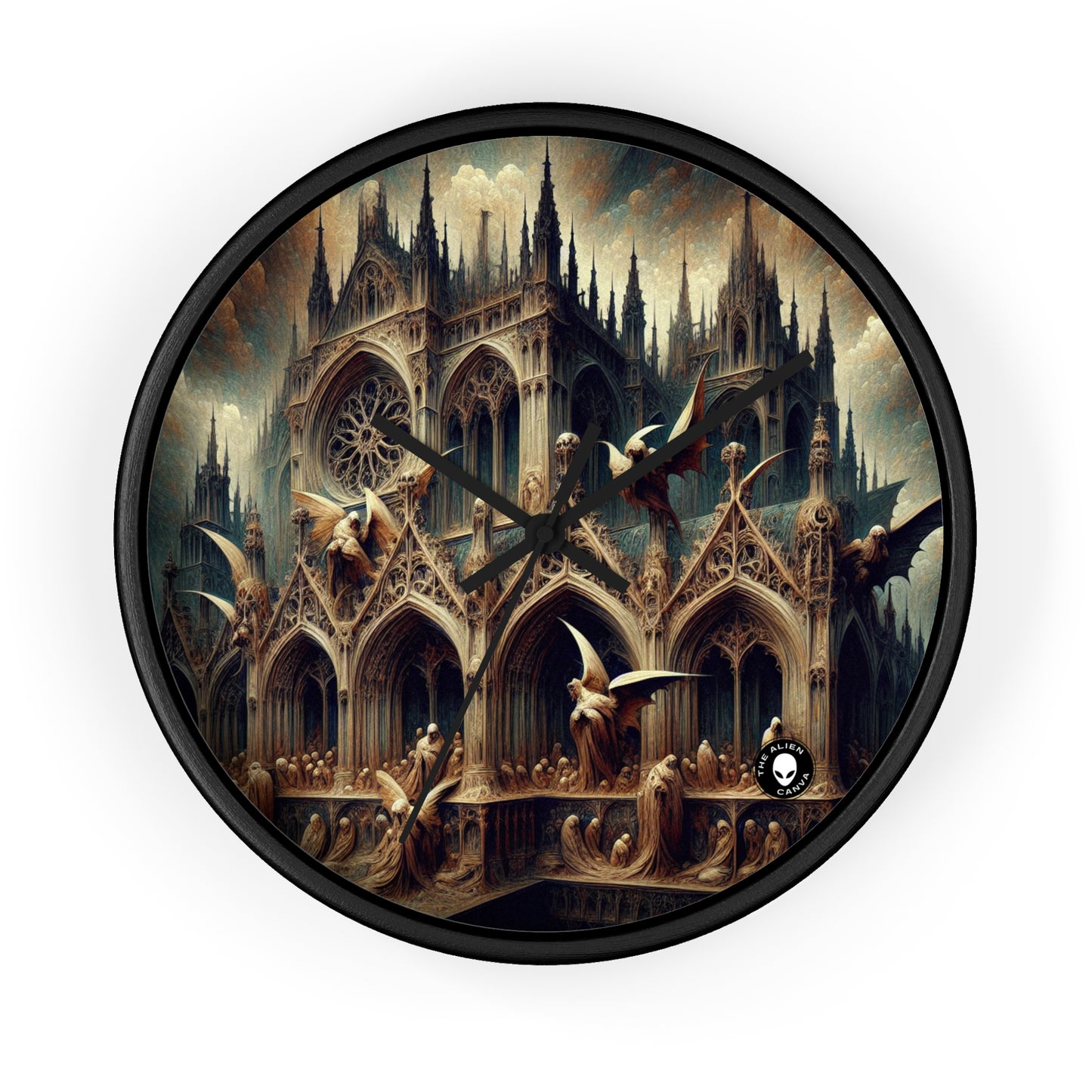 - The Alien Wall Clock Gothic Art