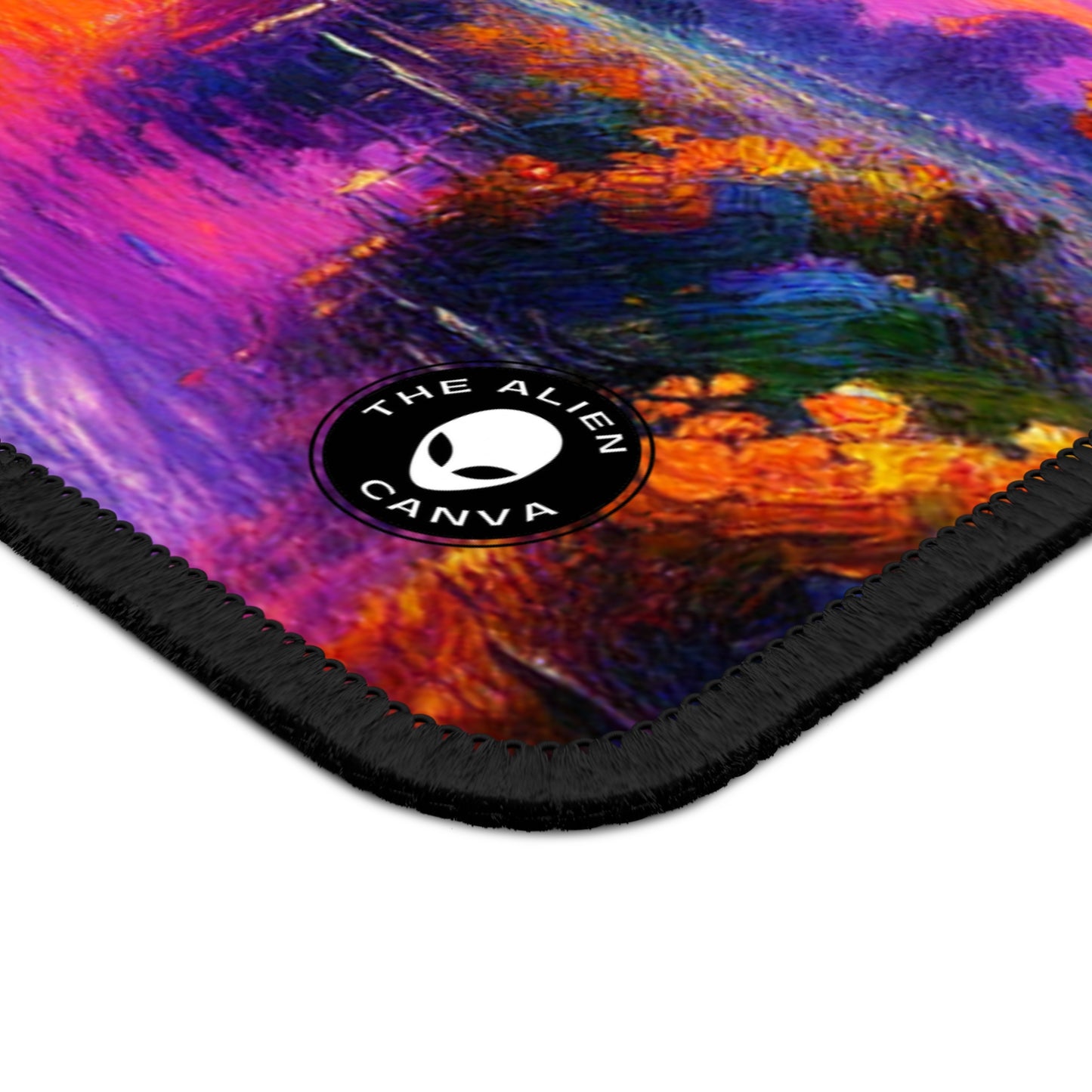 "Boulevards of Illumination: A Vibrant Post-Impressionist Cityscape" - The Alien Gaming Mouse Pad Post-Impressionism