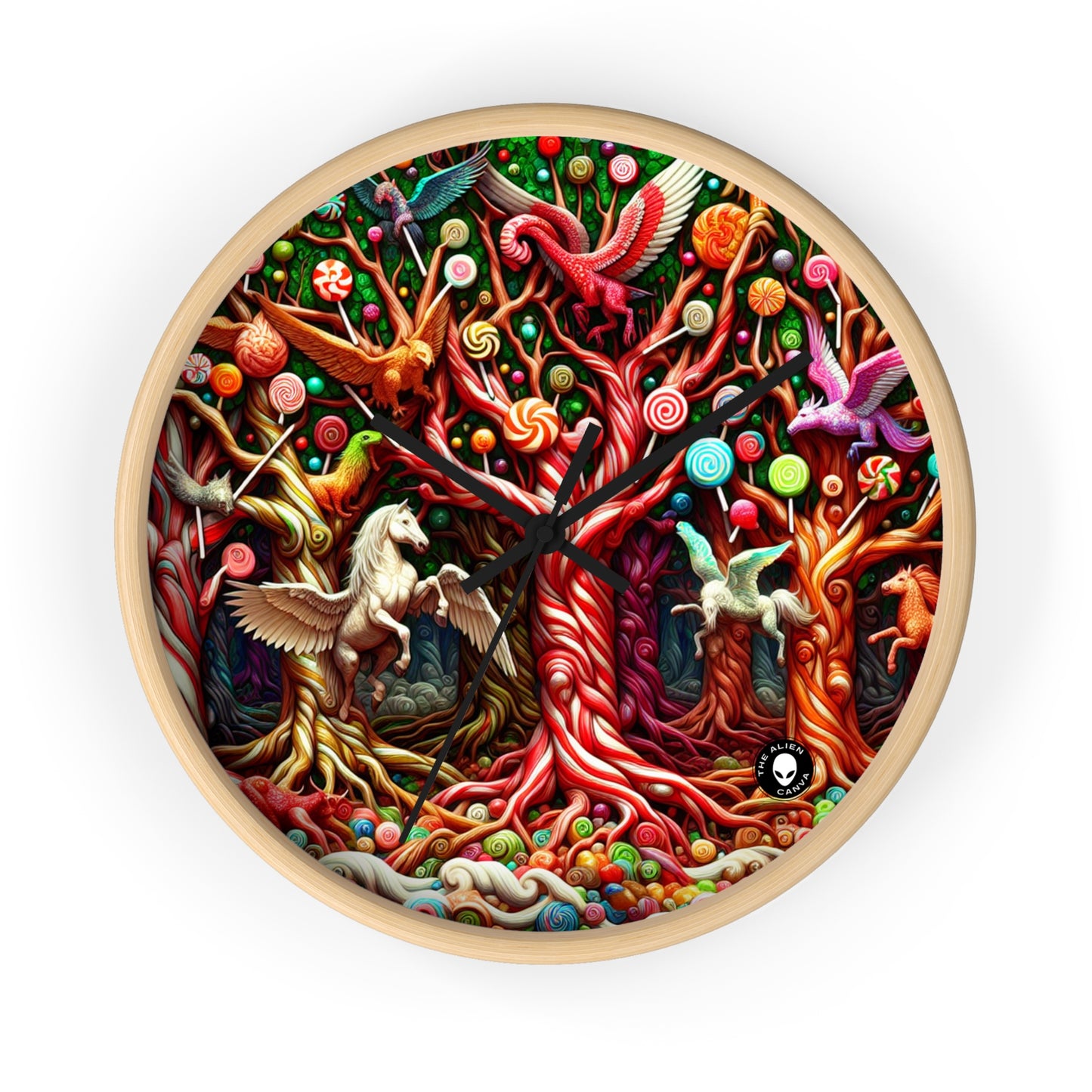 "Sweet Forest Whimsy" - The Alien Wall Clock