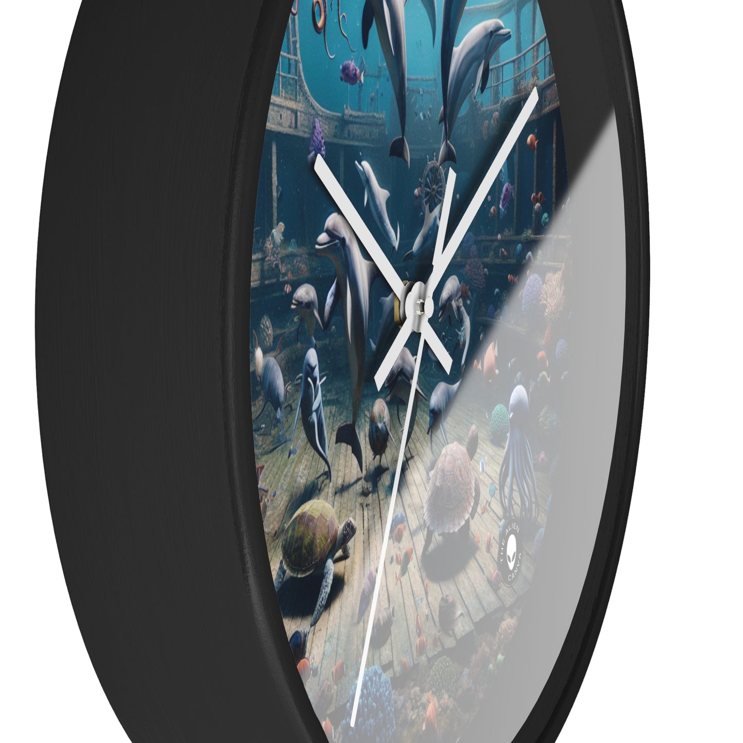 "Shipwreck Soiree: An Underwater Dance Party" - The Alien Wall Clock