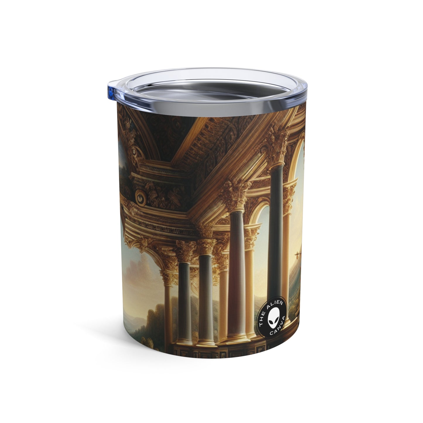 "Une odyssée néo-Renaissance : un panorama moderne" - The Alien Tumbler 10oz Renaissance Art