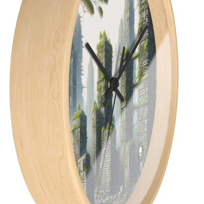 "Nature's Resurgence: The Urban Jungle" - The Alien Wall Clock