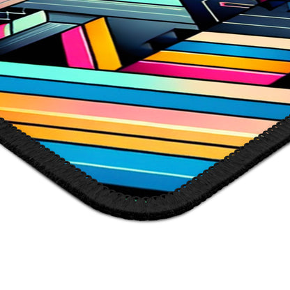 Neon Geometry - The Alien Gaming Mouse Pad Digital Art Style
