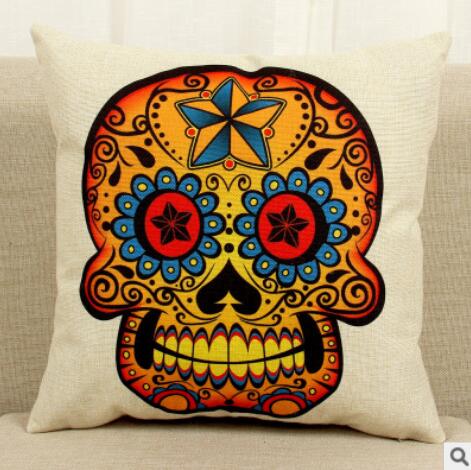 New fabric cushions, skull pattern