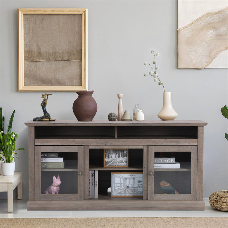 Mueble de TV de madera para sala de estar casera vintage