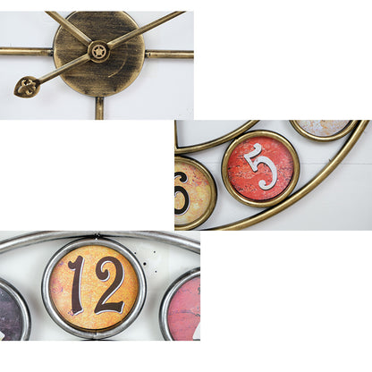 Vintage Digital Clocks And Watches, Iron Art Circular Creativity