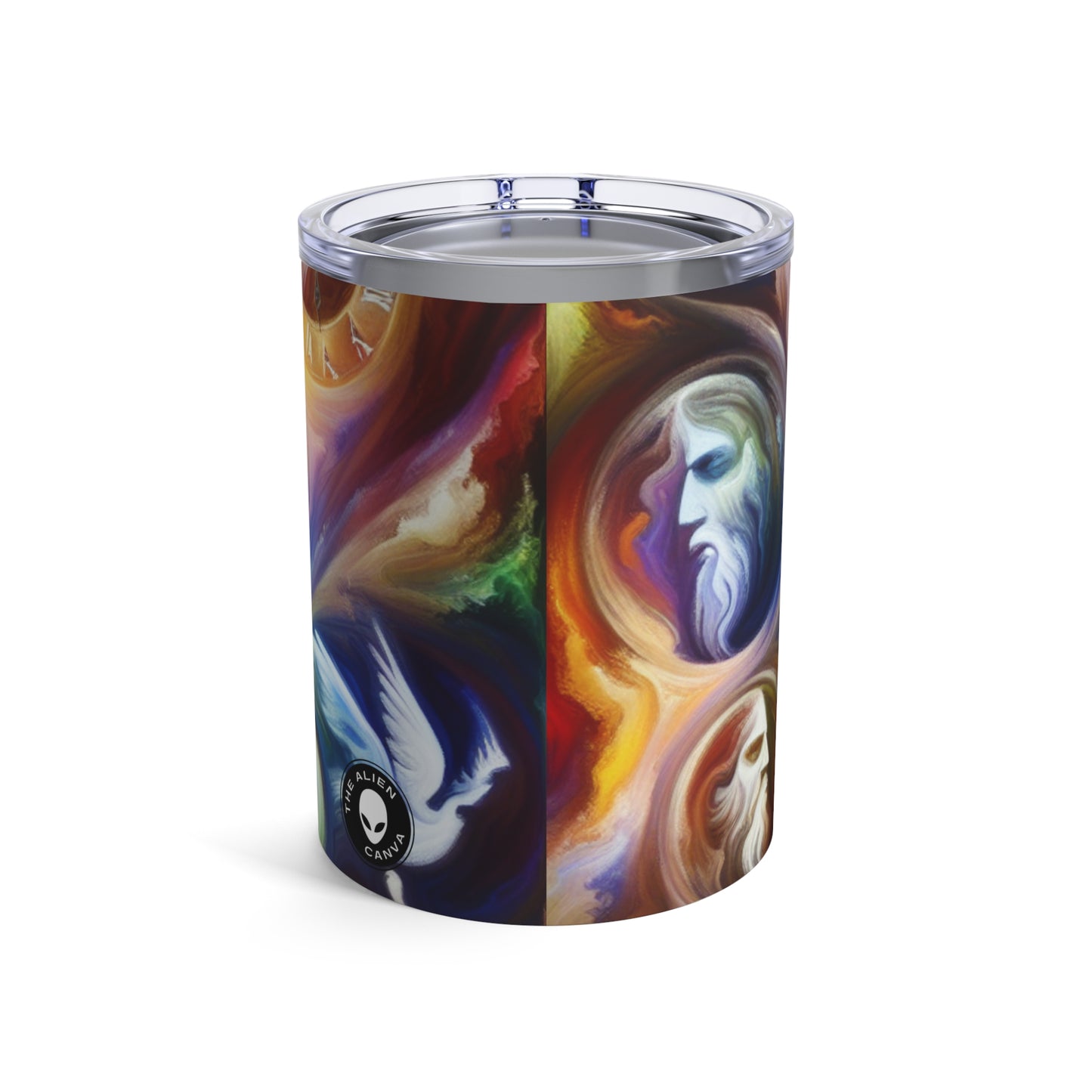 "Time's Dichotomy: Blooms and Wilt" - The Alien Tumbler 10oz Symbolism