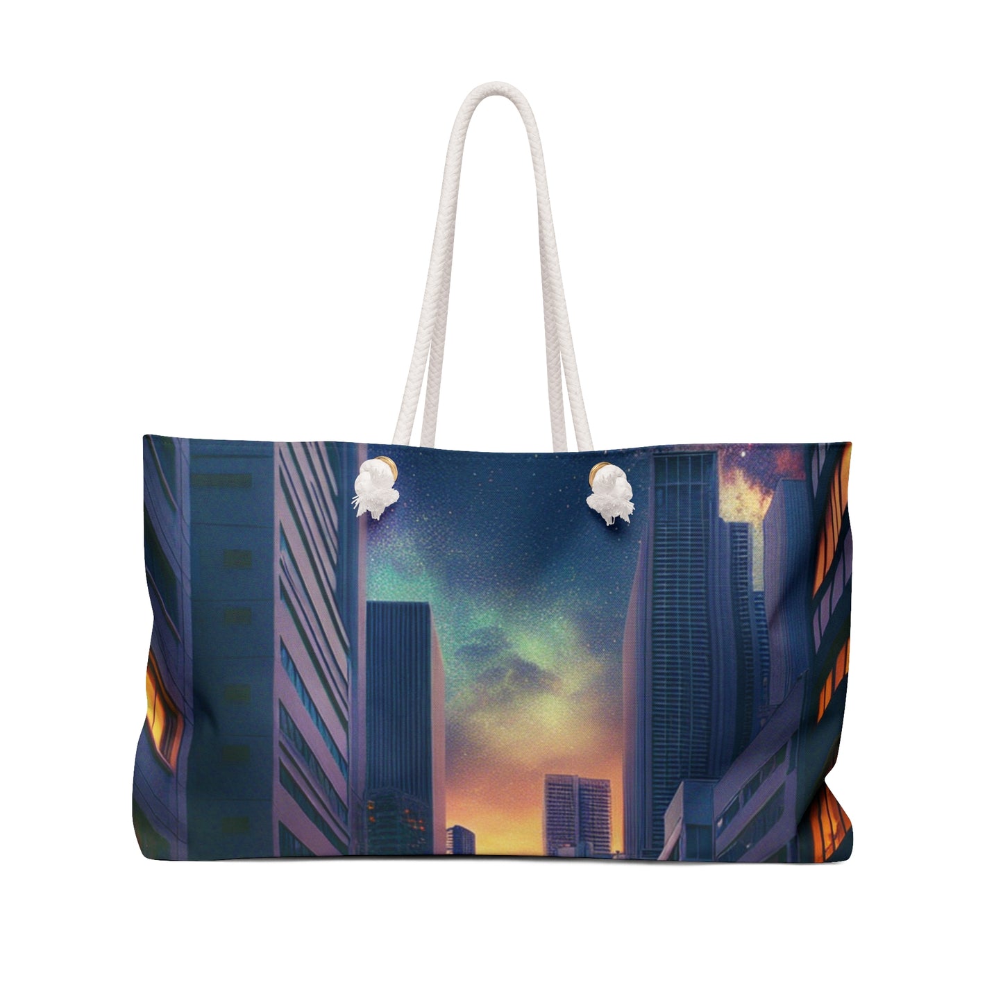 "Melting City: una vista nocturna surrealista" - The Alien Weekender Bag