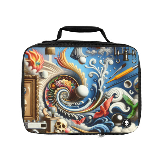 "Temporal Meltdown: Surreal Landscape"- The Alien Lunch Bag Surrealism