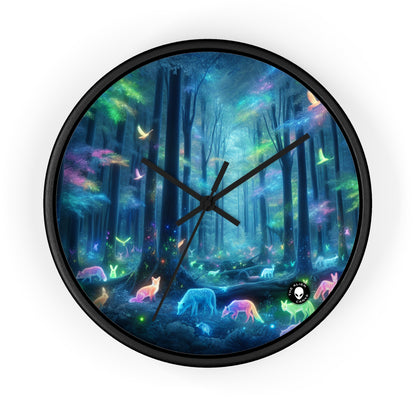 "Enchanted Rainbow Forest" - The Alien Wall Clock