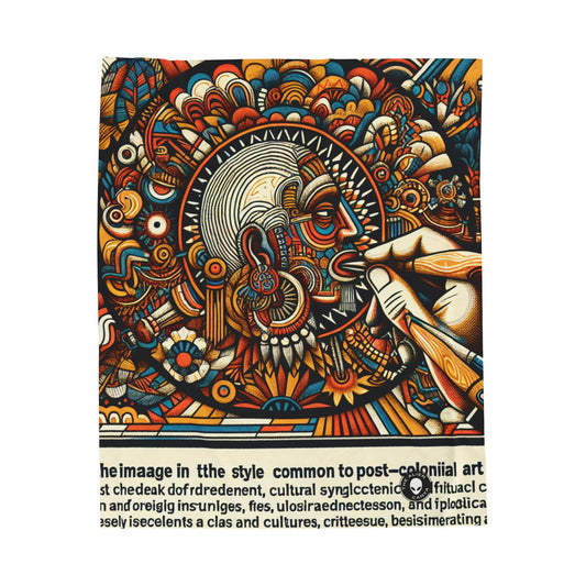 "Résurgence : naviguer dans l'identité postcoloniale à travers l'art" - La couverture en peluche Alien Velveteen Art postcolonial