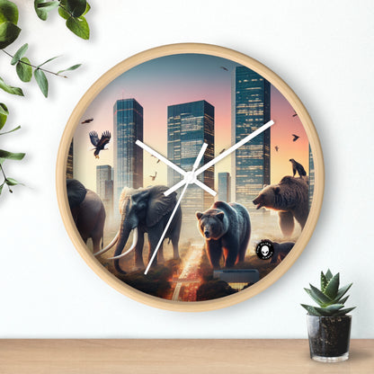 "Urban Zoology: A Surreal Cityscape" - The Alien Wall Clock