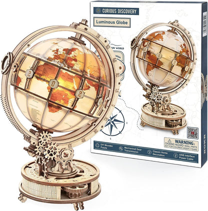 Rokr Globe lumineux 3D en bois, 180 pièces, Kits de blocs de construction, jouet, offre spéciale