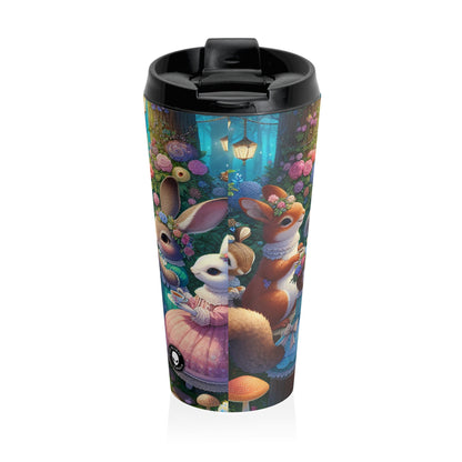 "Enchanted Tea Party in the Woodland Glade" - The Alien Stainless Steel Travel Mug