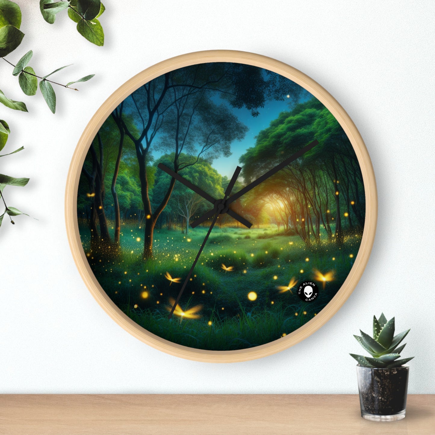 "Firefly Dusk" - The Alien Wall Clock