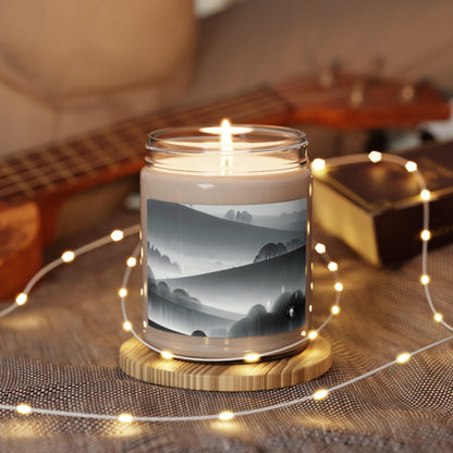 "Grey Tonalism: Hillside in Fog" - The Alien Scented Soy Candle 9oz Tonalism