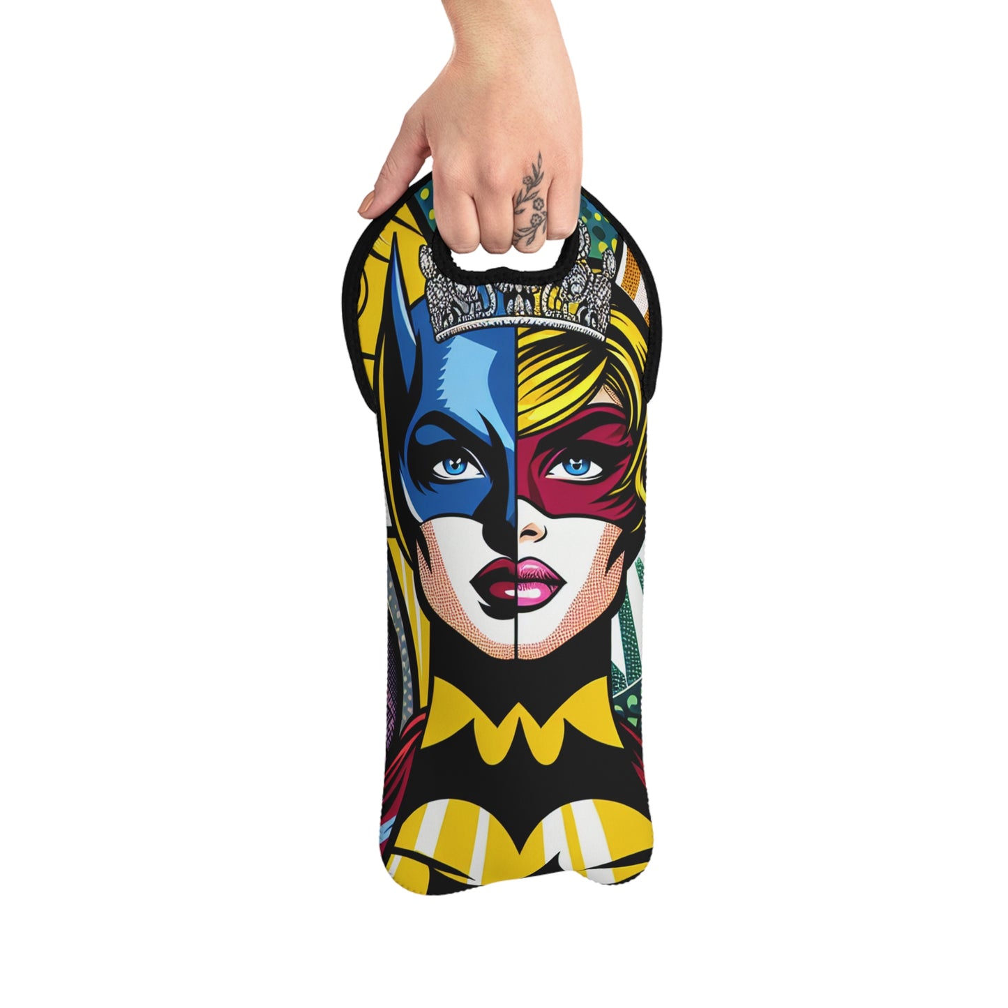 "Héroes del arte pop: una mezcla de iconos" - The Alien Wine Tote Bag Estilo pop art