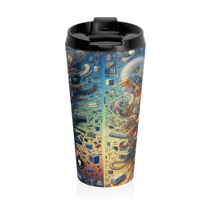 "Nightfall in the Neon City: A Hyper-Realistic Futuristic Metropolis" - The Alien Stainless Steel Travel Mug Simulationism