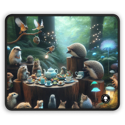 "Enchanted Tea Time: A Magical Forest Gathering" - The Alien Gaming Mouse Pad