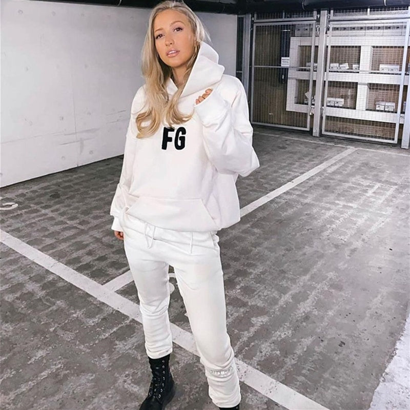 FEAR OF GOD Saison 6 Ligne Principale Tendance Lâche FG Riche Sweat À Capuche Brodé Brouillard High Street Tendance