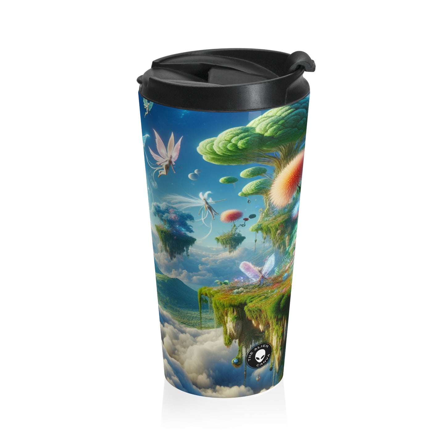 "Enchanted Sky Realms" - The Alien Stainless Steel Travel Mug